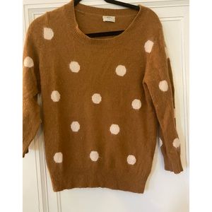 Pre loved Wallace brand sweater. Brown and cream colored. Size small